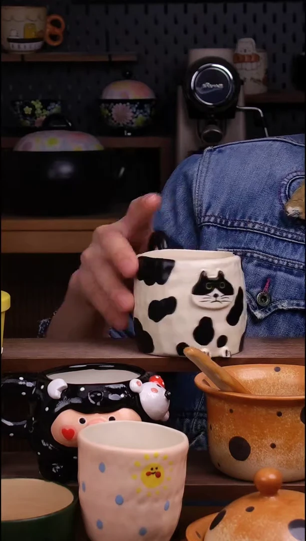 杯子景德镇可爱设计师款陶瓷