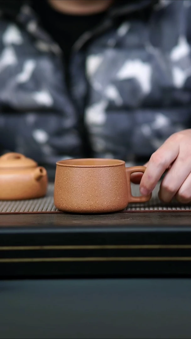 茶壶紫砂葵黄段马克杯180cc