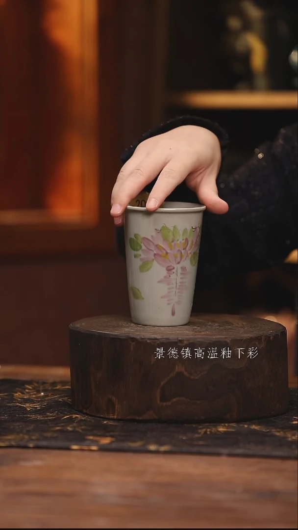 陶瓷 景德镇高温釉下手绘陶瓷@L201@