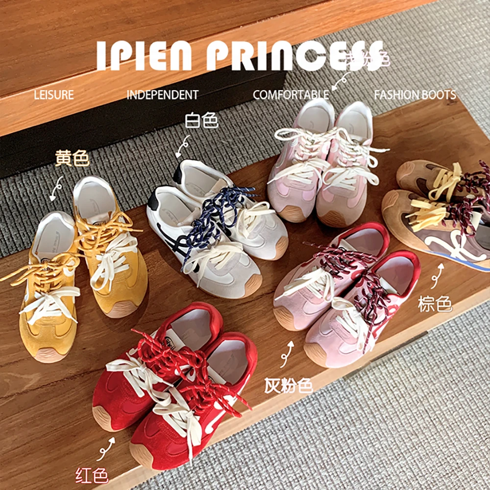 复古休闲女款7CM内增高版德训鞋2025春季系带时尚百搭休运动鞋女