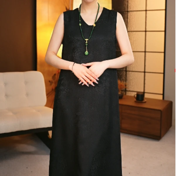 【筠杉】新中式重磅花箩背心裙·原创奢定