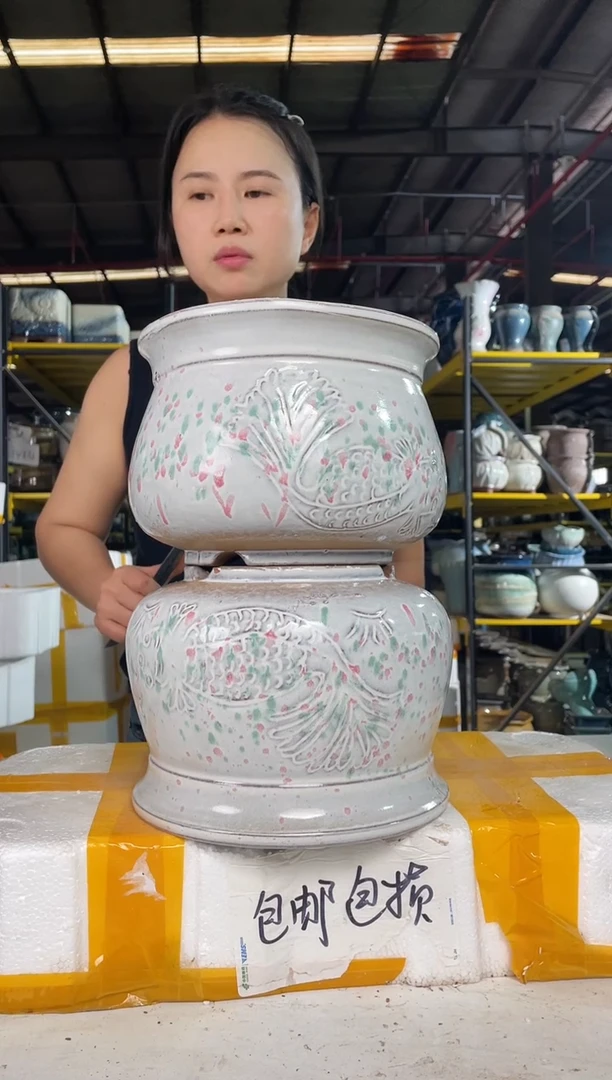 宜兴紫砂粗陶花盆20/16
