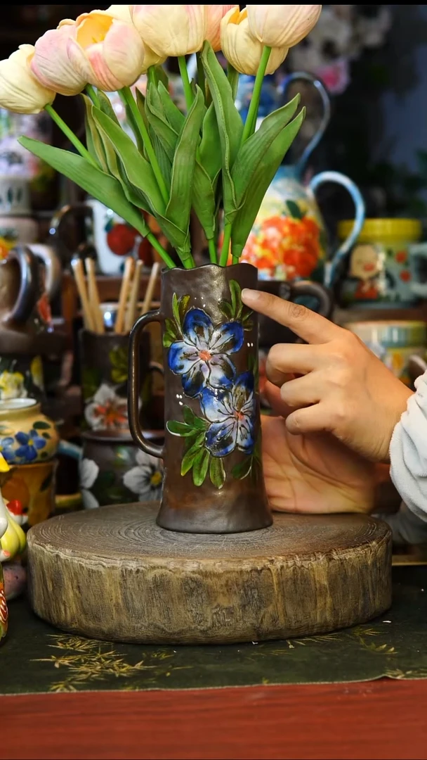 陶瓷115景德镇手工手绘釉下彩