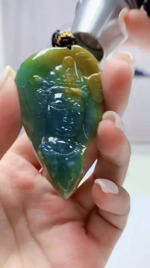 定制翡翠未镶嵌4902ms-毛货75观音