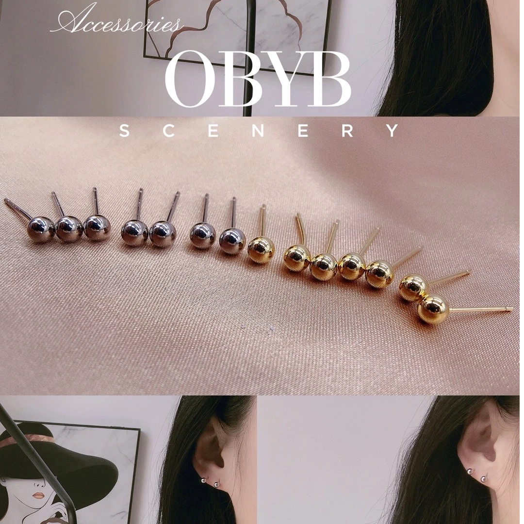 铜合金合成锆石耳饰 【耳骨钉专区】直播专享 时尚小众耳骨钉养耳洞