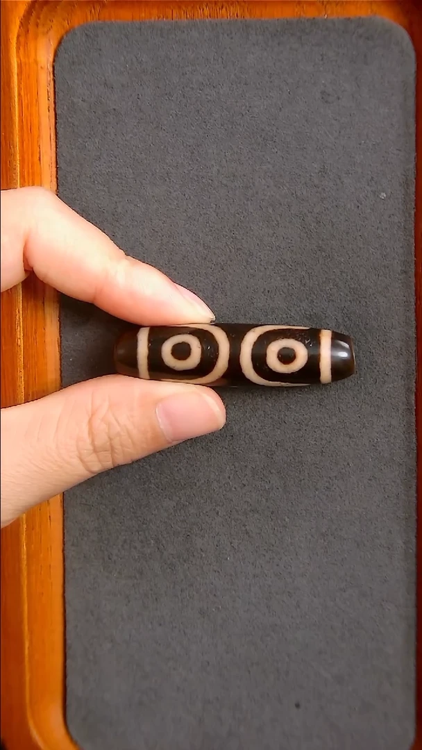 未镶嵌玛瑙/玉髓珠宝半成品上肯全手工宝盖三眼天珠12*48