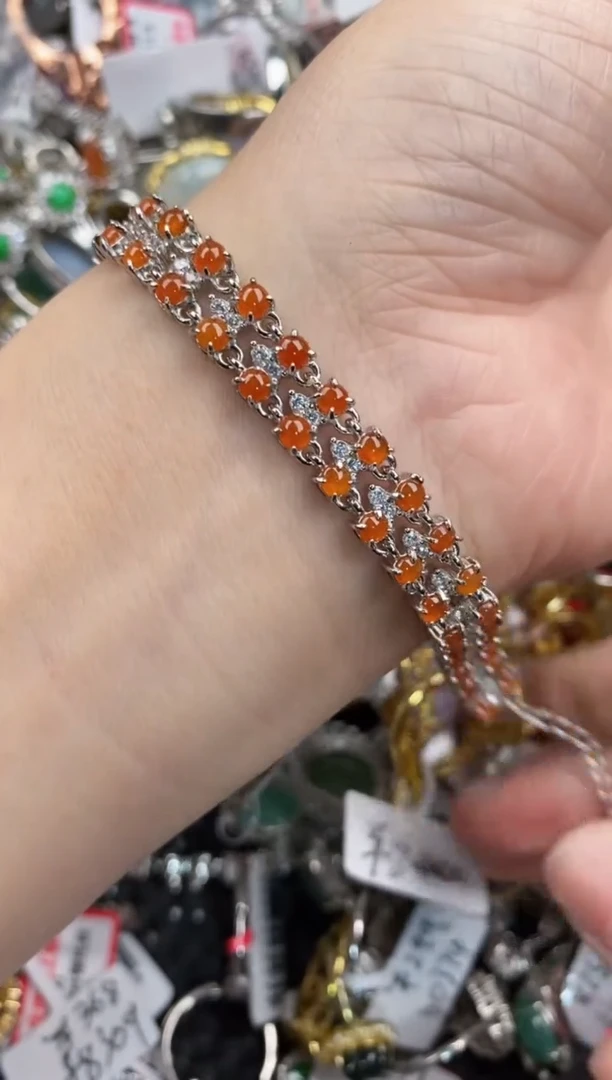 银S925镶嵌戒指翡翠101010---10