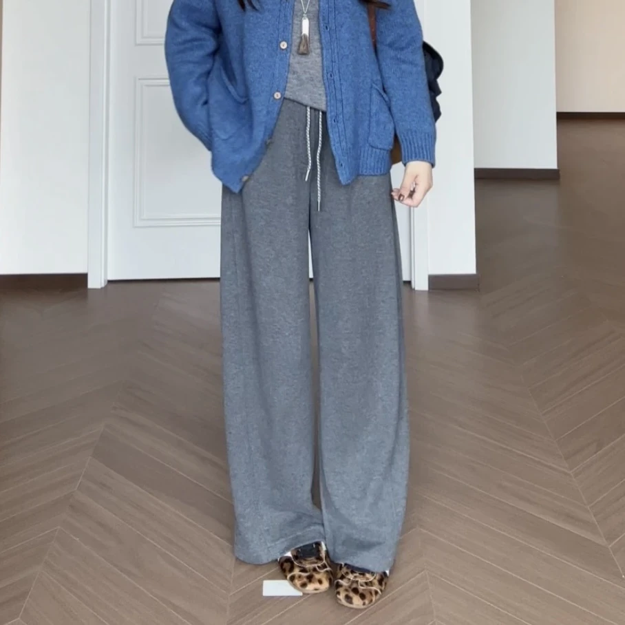 【野岛云灰】垂感升级镰刀裤型显瘦气质宽松休闲阔腿拖地裤子女