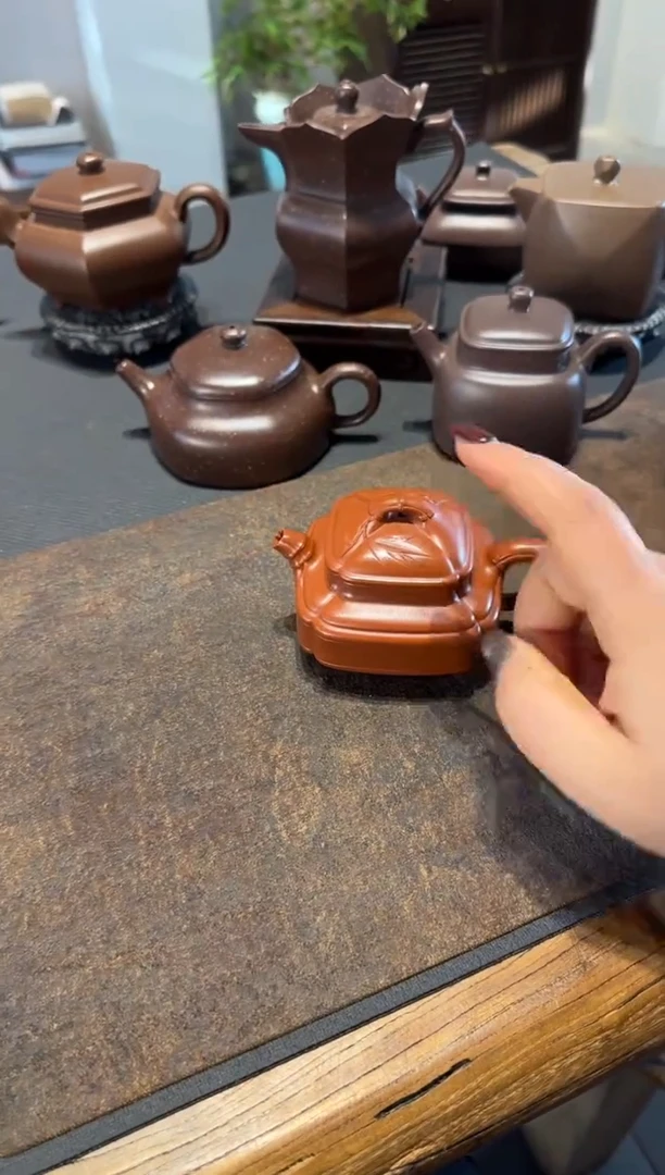 【闪购商品】紫砂茶壶小师妹四方双线竹鼓