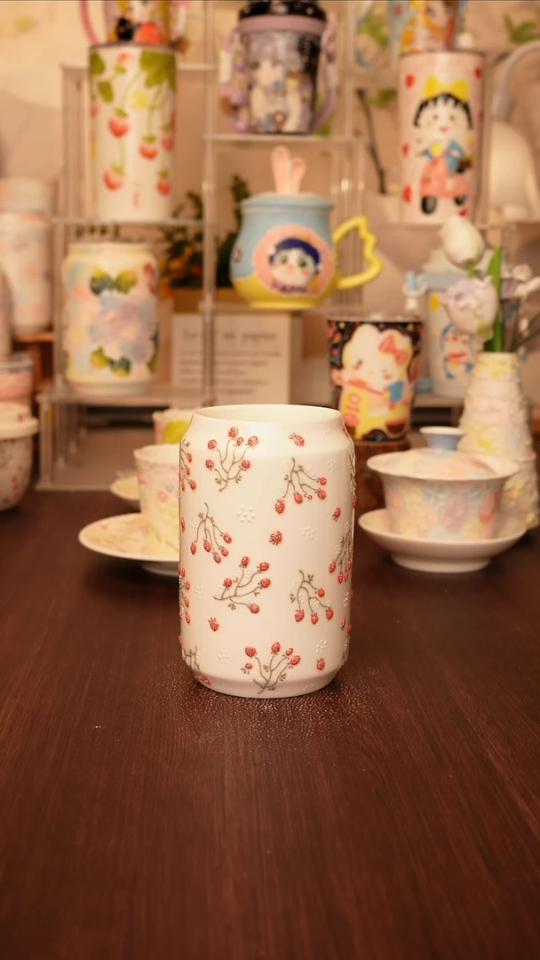 陶景德镇手绘的杯子