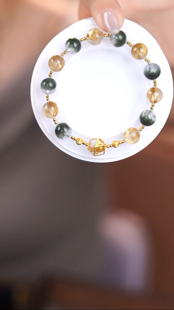 18K金镶嵌手链水晶@