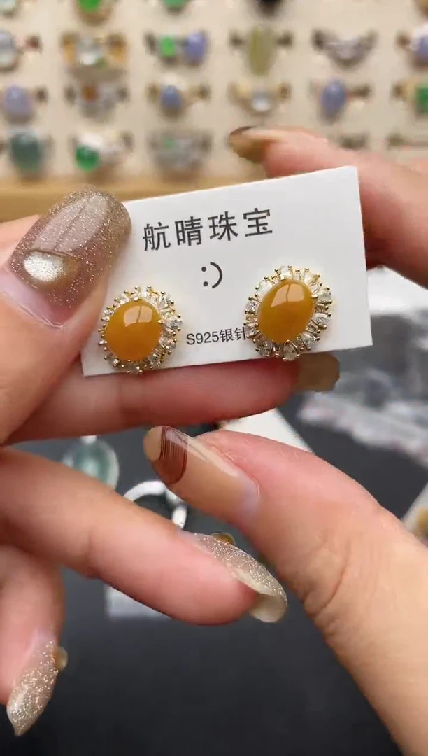 翡翠戒指银S925镶嵌一物一证一礼盒