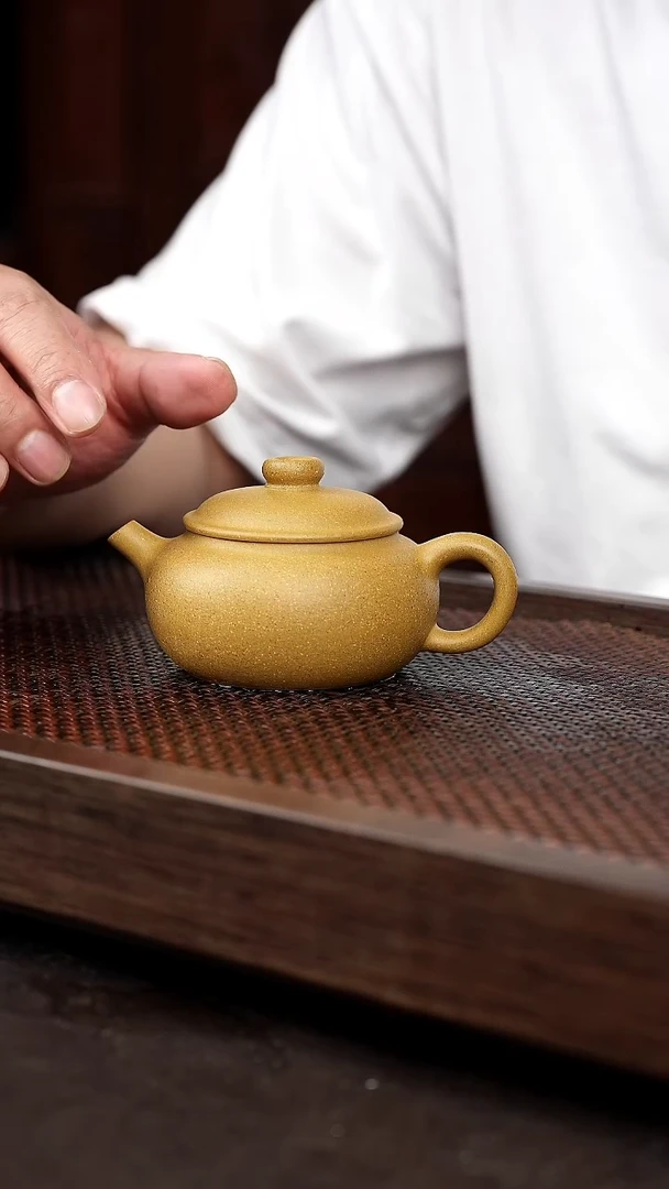 茶壶紫砂葵黄圈纽