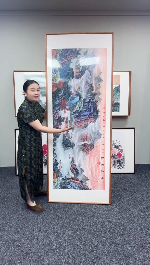 国画紫气东来210*80刘佳林老师