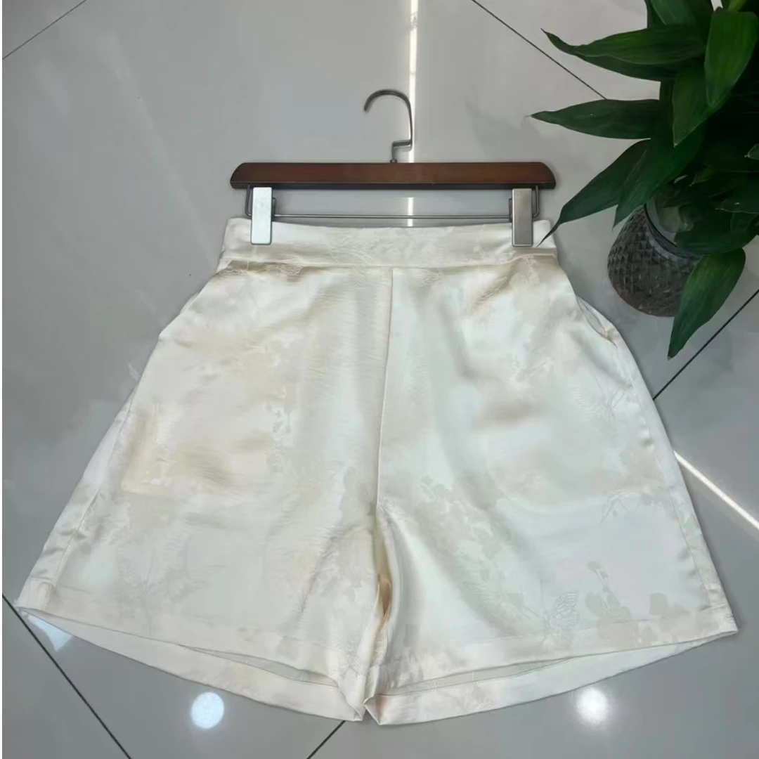 677【蝶恋花短裤】新中式夏季显瘦减龄气质女式高端五分裤