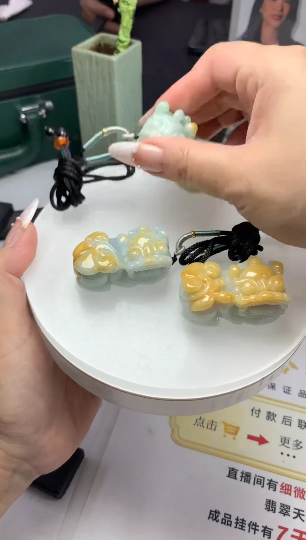 颈饰未镶嵌翡翠翡翠貔貅多样性发一件