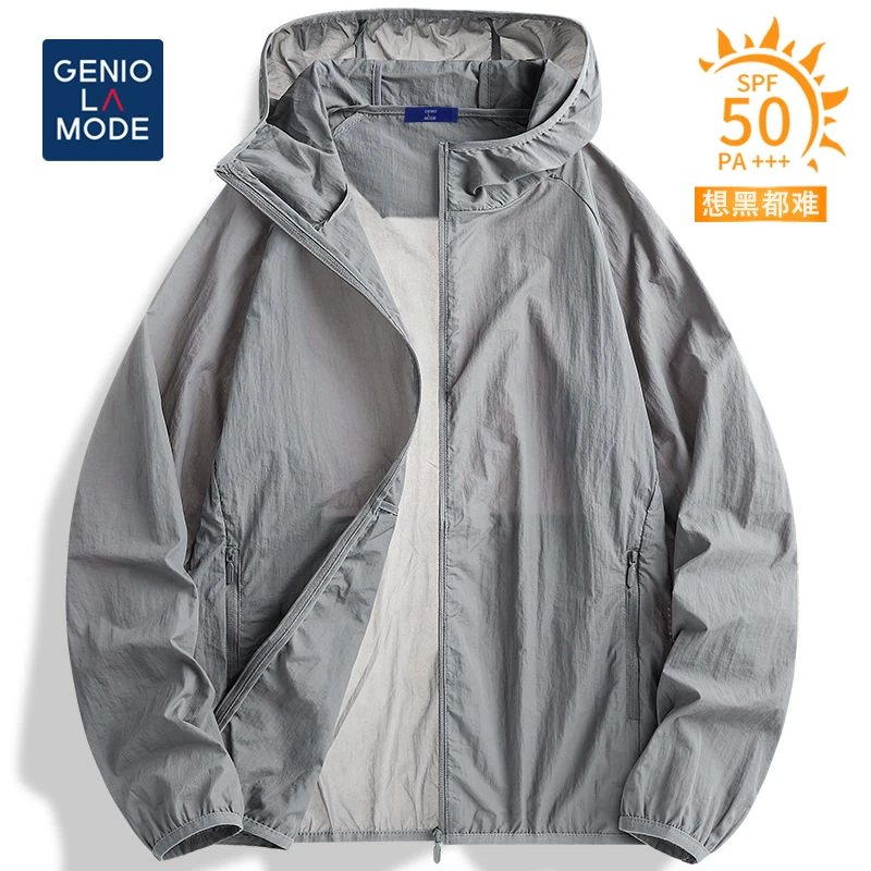 GENIO LAMODE冰丝防晒衣夏季男款冰感透气轻薄速干外套男装