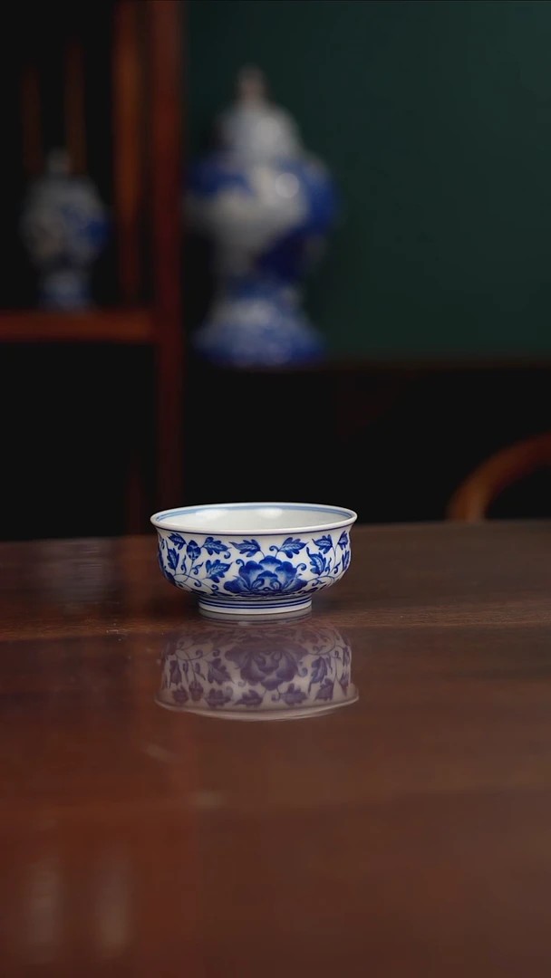 晓月柴窑 缠枝牡丹