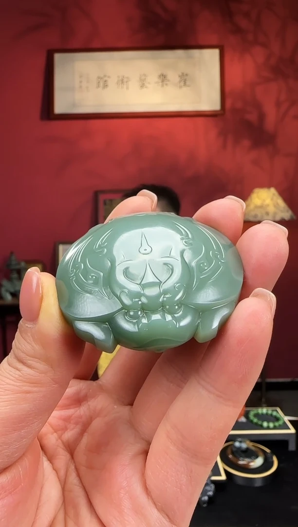 未镶嵌和田玉挂件碧玉鸭蛋青粉青龙龟