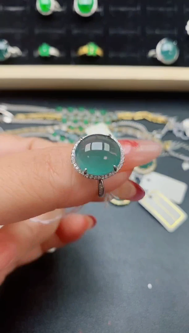 【闪购商品】翡翠戒指银S925镶嵌321321