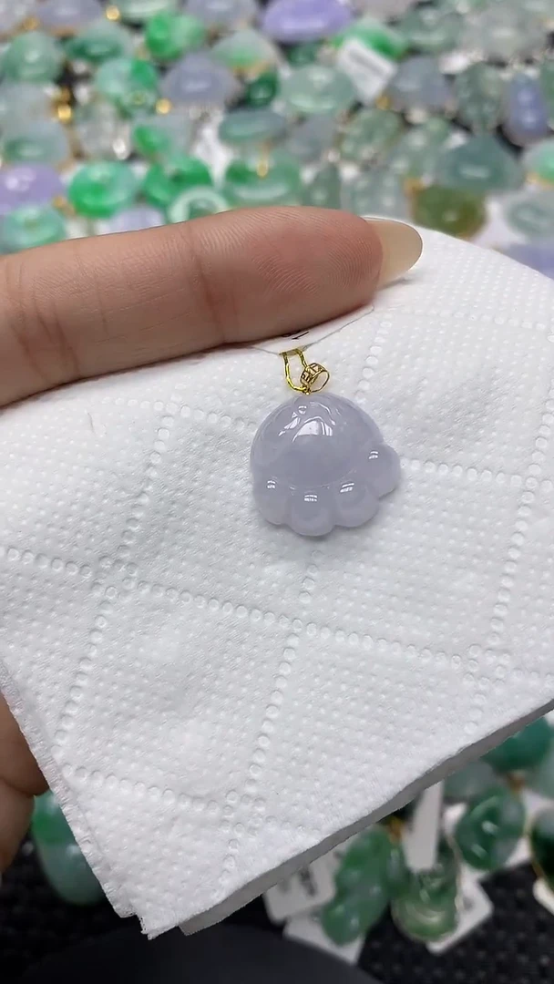 颈饰18K金镶嵌翡翠11111111111