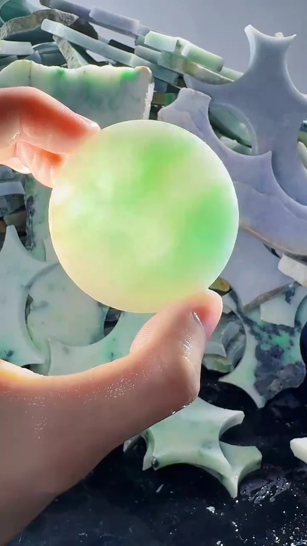 裸石翡翠缅甸翡翠A货文6935