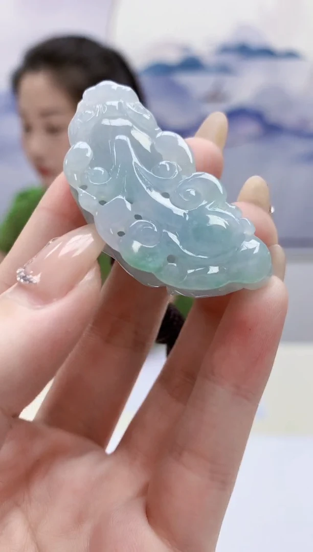 定制翡翠未镶嵌4902jw-毛货挂件80