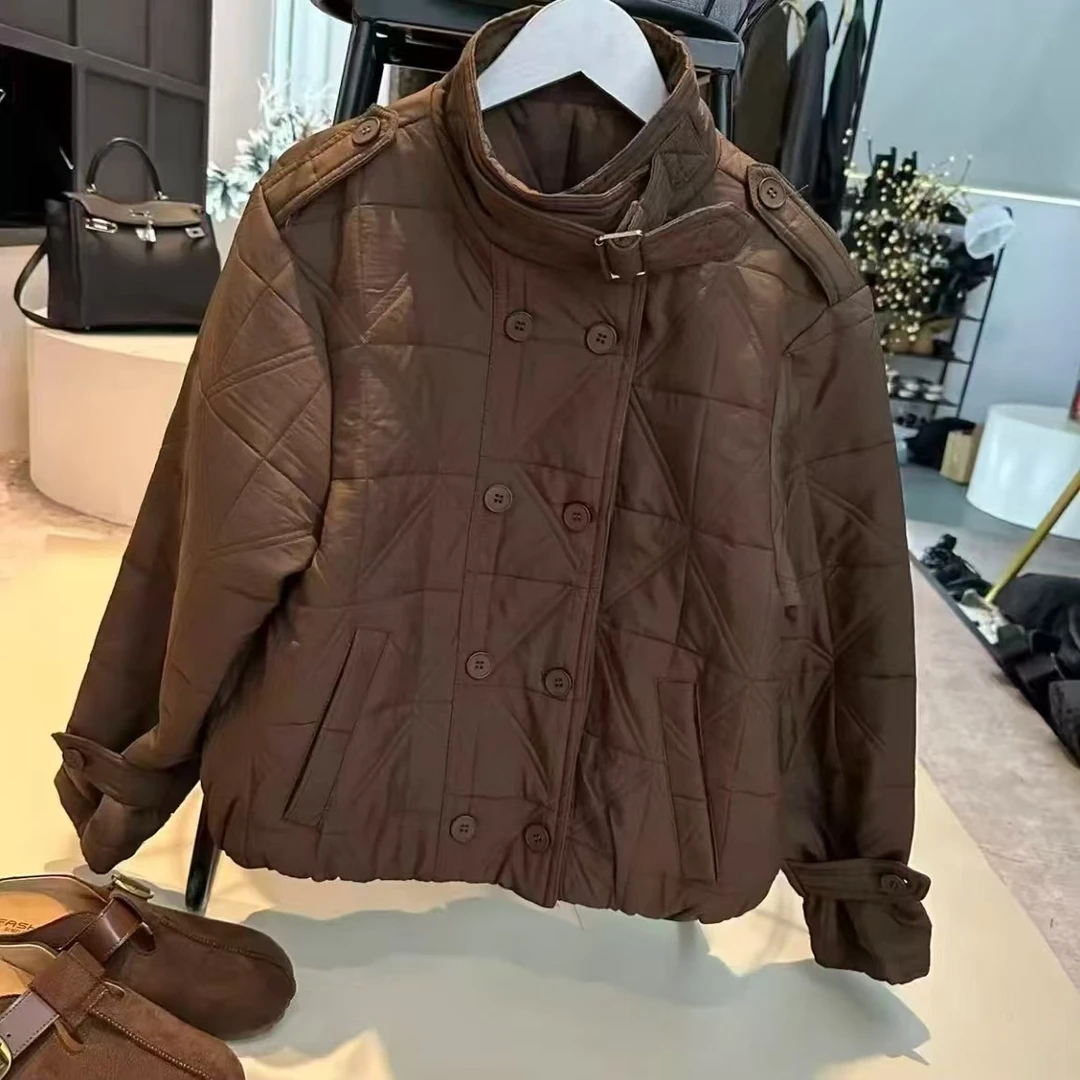 2025冬季新品气质女士短款棉服外套6876-2