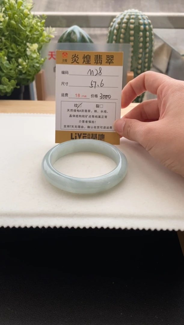 未镶嵌手镯翡翠57.6圈口 编码 M28