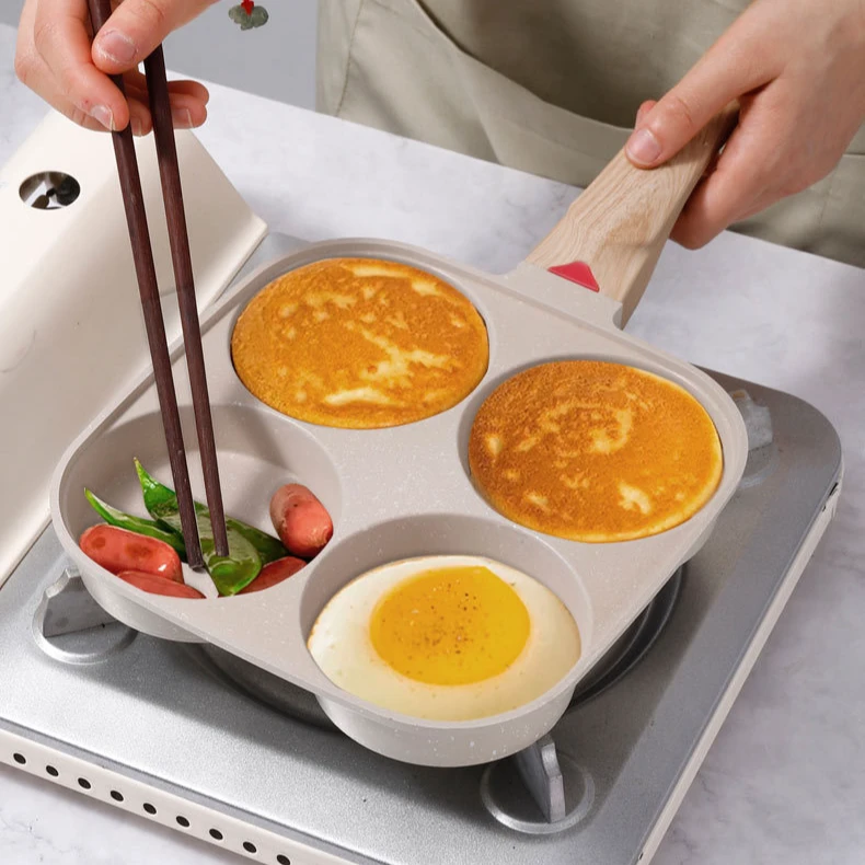 西邮哥【新疆包邮】麦饭石煎蛋锅汉堡锅平底锅不粘锅早餐锅小煎饼锅