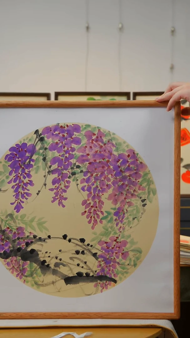 国画不落名绘画-实木框- 730