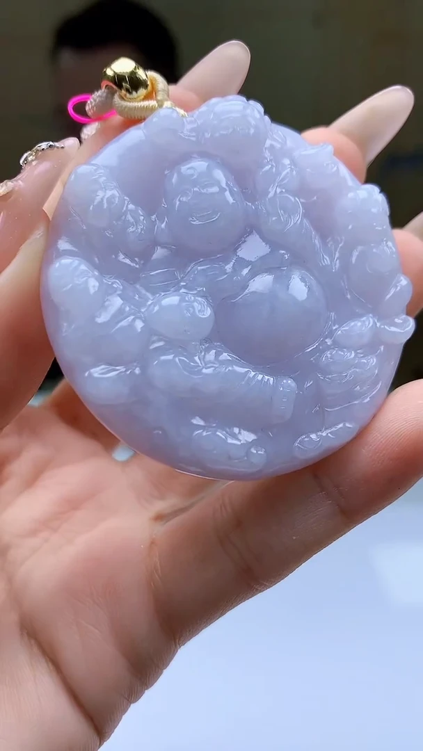 【闪购商品】定制翡翠未镶嵌5155ty-毛货挂件59