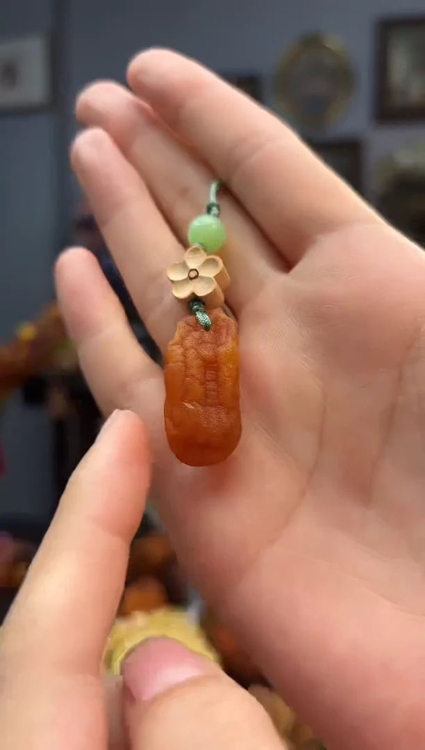 琥珀颈饰未镶嵌手机挂