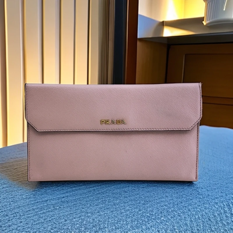 95新 Prada/普拉达   粉色钱包 1699 6158