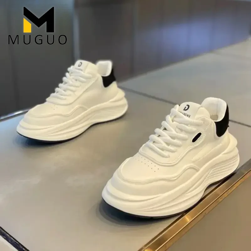 爆款透气夏季男士男款小白鞋潮流休闲板鞋潮牌厚底增高百搭鞋网纱