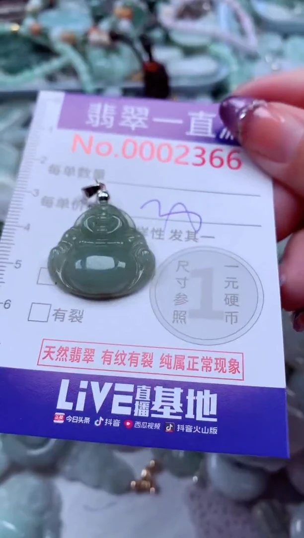 翡翠未镶嵌吊坠(不含链)2366