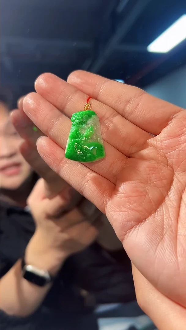 【闪购商品】翡翠颈饰18K金镶嵌缅料A货/支持复检/一件