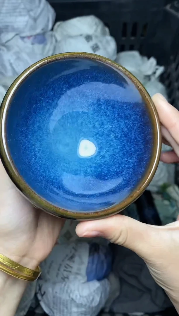 【闪购商品】茶盏回蓝 钵 盏三疯建盏茶器