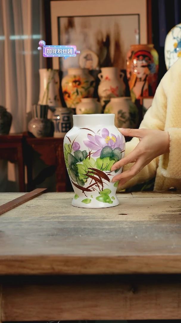 【闪购商品】瓷片景德镇纯手工釉下彩精品花瓶