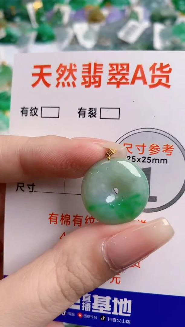 翡翠18K金镶嵌颈饰13006075