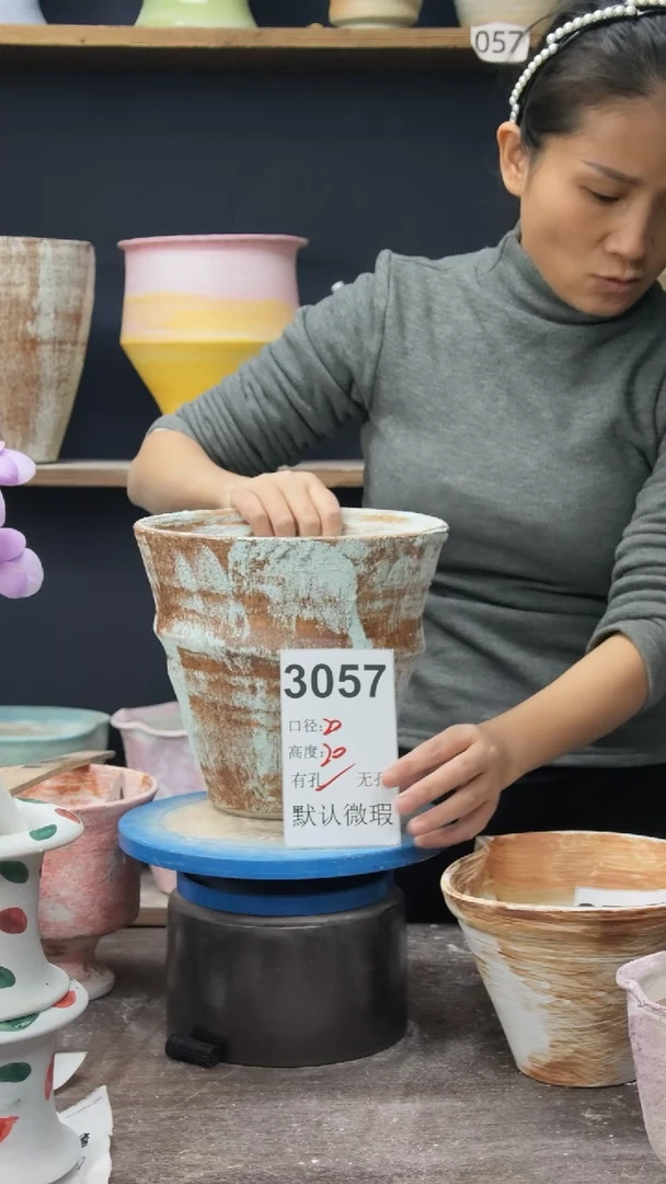 景德镇花盆默认微瑕3057