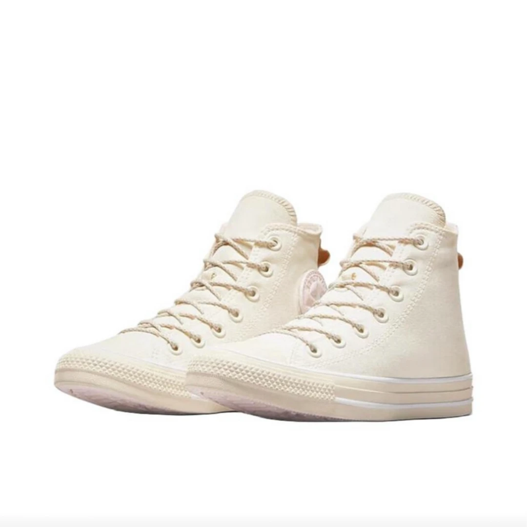 Converse Chuck Taylor All Star 精简百搭高帮帆布鞋粉米A06093C