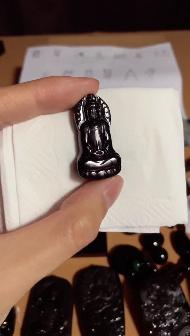 【闪购商品】翡翠颈饰未镶嵌天然翡翠a货墨翠
