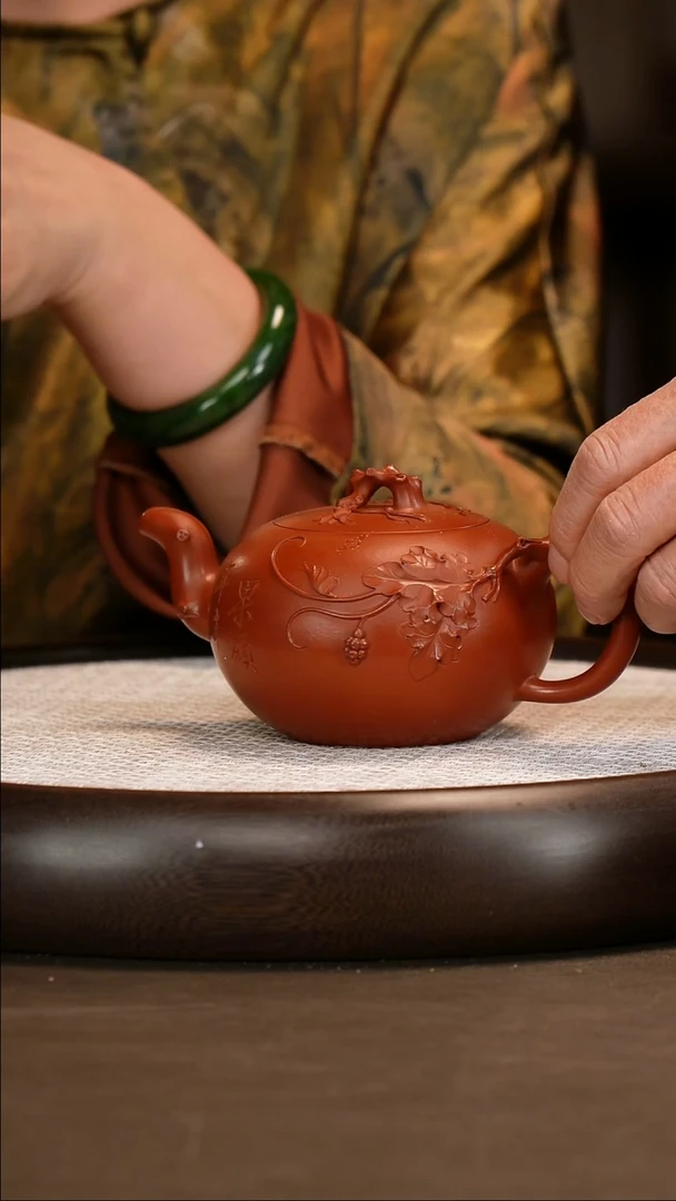 茶壶紫砂【鲍宜明】大红袍一粒珠   360cc