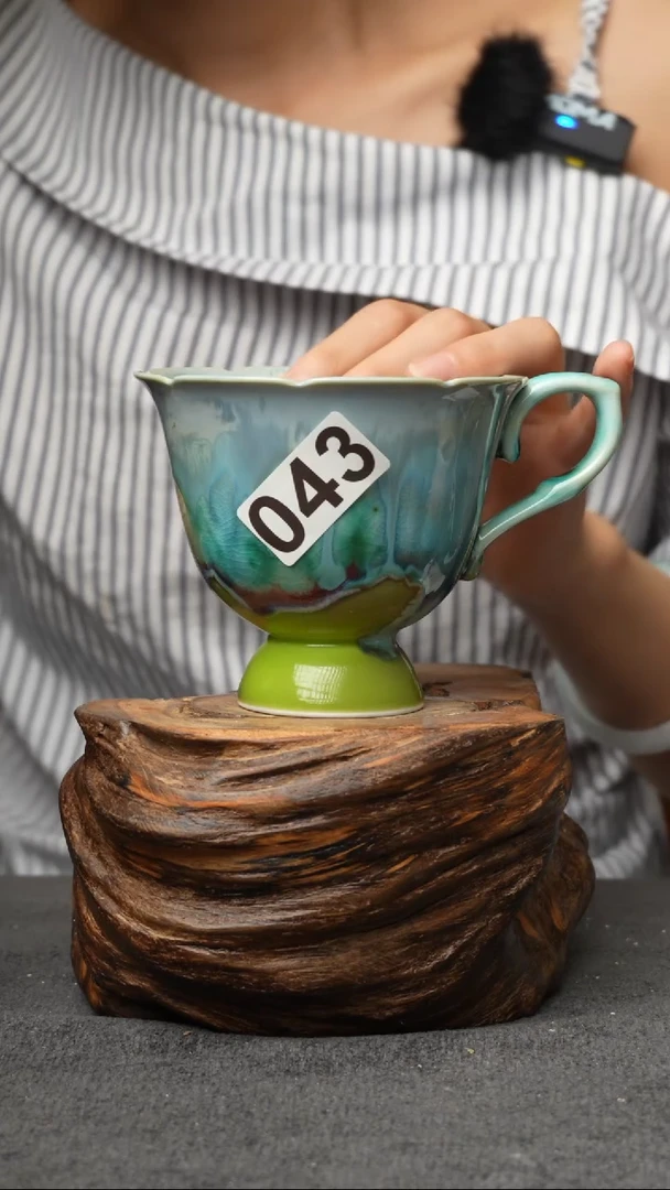 杯子043景德镇手创颜色釉杯（食品级）带冰裂纹