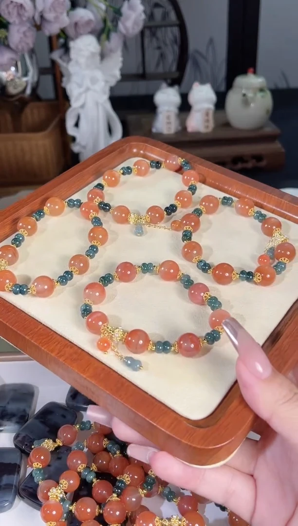 手链未镶嵌南红玛瑙多样性发货其一默认天然特征
