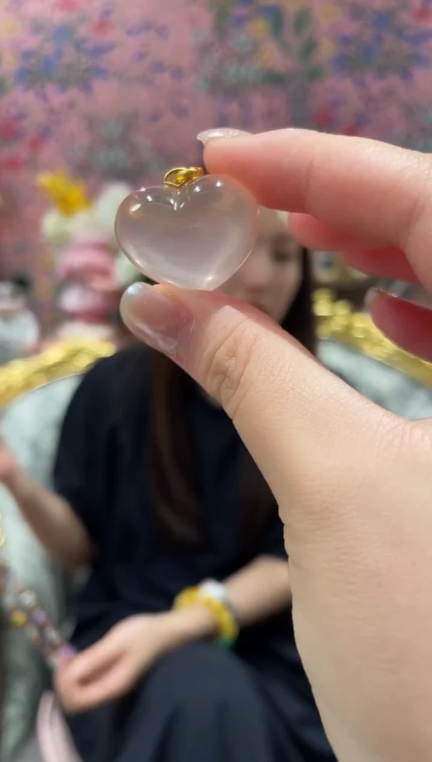 水晶珠宝半成品18K金镶嵌吊坠
