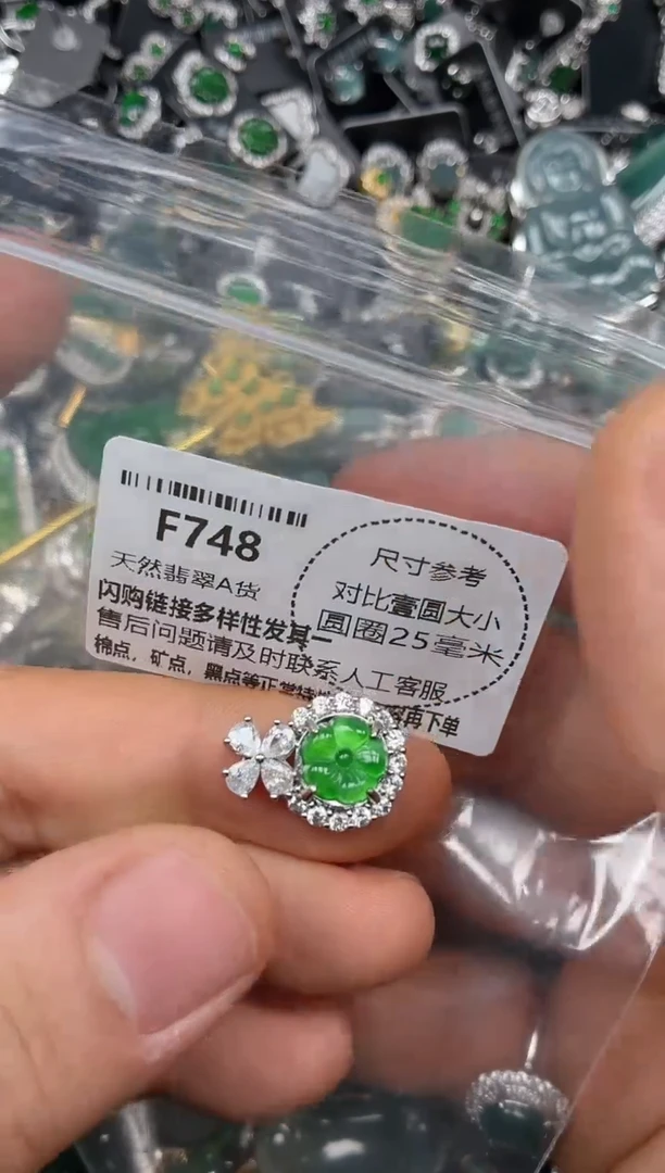 颈饰未镶嵌翡翠F748吊坠