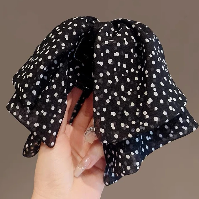 抓夹轻奢风中国风法式女发夹时尚缎面百搭饰品头饰气质