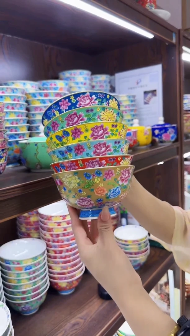 珐琅   5英寸饭碗10个景德镇餐具
